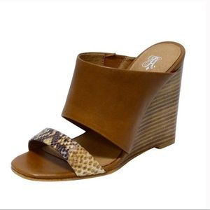 Geneva Slide Open-Toe Wedge Sandal